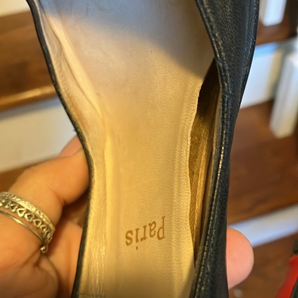Christian Louboutin size 39 1/2 (8 1/2 US) black leather 4” heels. - Picture 8 of 10